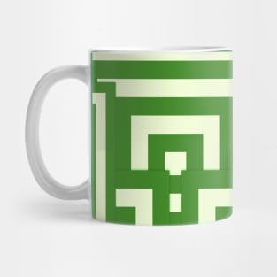 Green Square in Square Neo Geometric Pattern Mug